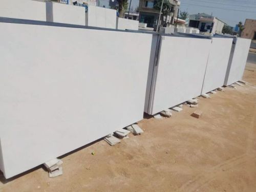 Rectangle Plain Polished Afghan White Marble Slabs, For Flooring Use