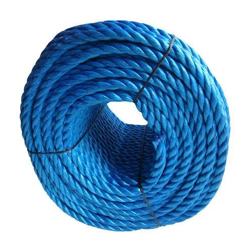 Twisted Blue Polypropylene Rope, For Industrial, Length : 50-100 M/reel