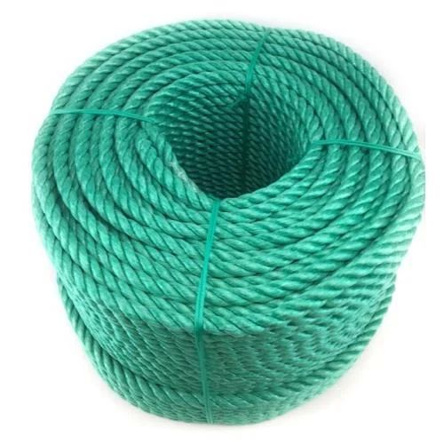 Twisted Green Polypropylene Rope, For Industrial, Length : 50-100 M/reel
