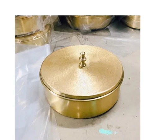 Golden Brass Masala Box