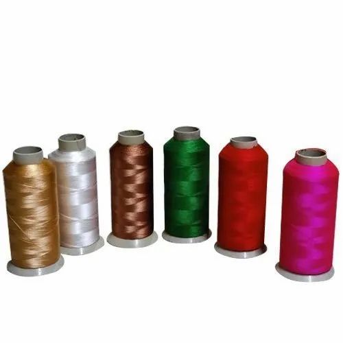 Multicolor Dyed Viscose Embroidery Thread, For Textile Industry, Packaging Type : Carton