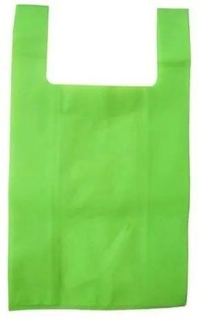 Green Non Woven U Cut Bag