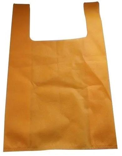 Orange U Cut Non Woven Bag, For Shopping