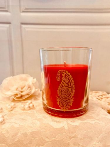 Soy Wax Rose Ambi Motif Candle, For Lighting, Decoration, Gifting, Speciality : Smokeless, Attractive Pattern