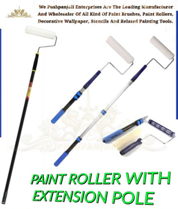 Grey PUSHPANJALI Round Aluminium Extension Pole, For Painting, Size : 2 Meter