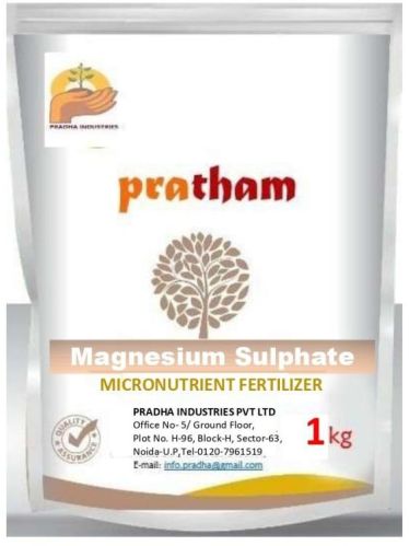 Creamy Pratham Magnesium Sulphate Micronutrient Fertilizer, For Agriculture Use, Purity : 90%