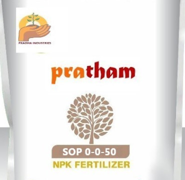 White Pratham Natural Sop 0-0-50 NPK Fertilizer, For Agriculture Use, Purity : 100%