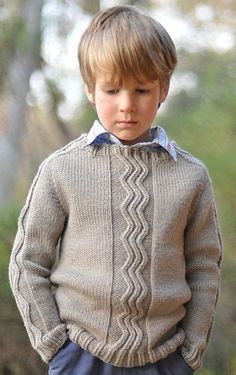 Plain Boys Knitted Sweater