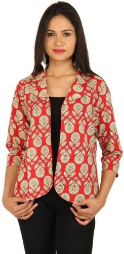 Printed Ladies Designer Jacket, Feature : Easily Washable, Dry Cleaning