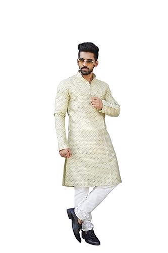 Silk Mens Traditional Kurta, Technics : Machine Made