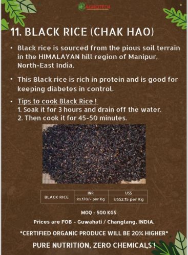 X5agro Organic Black Rice, Packaging Type : Bag