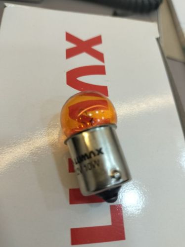 Yellow 10w Aluminium Lumax Motorcycle Bulb, For Automobile, Packaging Type : Box