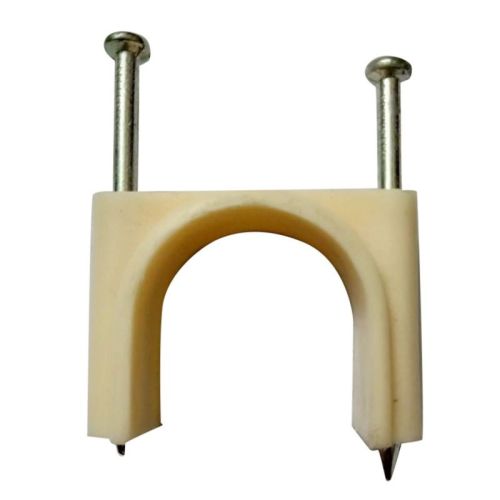 Creamy U Shape CPVC Nail Clamp, For Pipe Fittings, Packaging Type : Packet