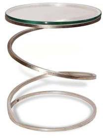 Artact Polished Spiral Shape Side Table, For Hotel, Home