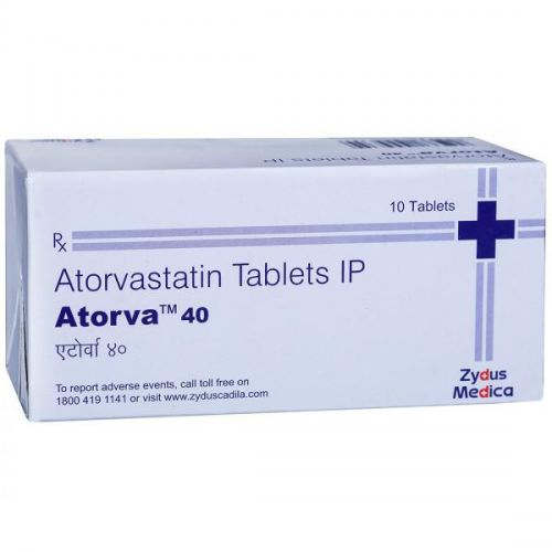 Atorvastatin 40mg Tablet, For Clinical, Hospital, Personal, Packaging Size : 10-20Tablets