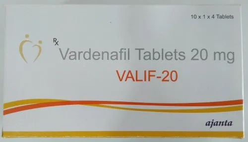 Ajanta Pharma Ltd Vardenafil 20mg Tablets, Packaging Type : Box