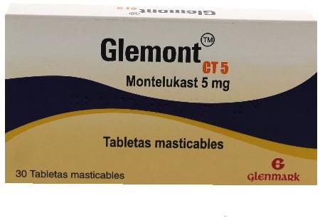 Montelukast (5mg) Glemont CT 5mg Tablet, For Clinical, Hospital, Personal, Grade : Medicine Grade