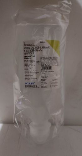 Dexomax - 45 (sodium Chloride [0.45% W/v] & Dextrose [5% W/v]) Injection IP