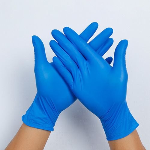 Plain Nitrile Powder Free Gloves, For Clinical, Hospital, Size : M