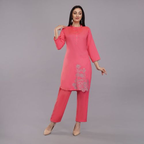Rayon Cotton Kurti Pant Set, Gender : Female
