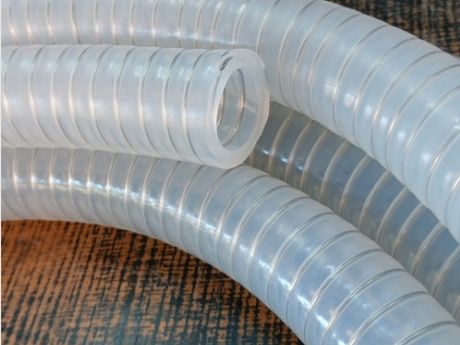Round Transparent Silicone SS316 Wire Braided Hose, For Industrial Use, Automobile Parts, Home Purpose