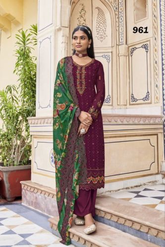 Ladies Georgette Salwar Suit With Dupatta All size Party