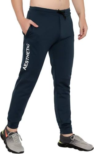 Plain Mens Polyester Track Pant, Color : Black