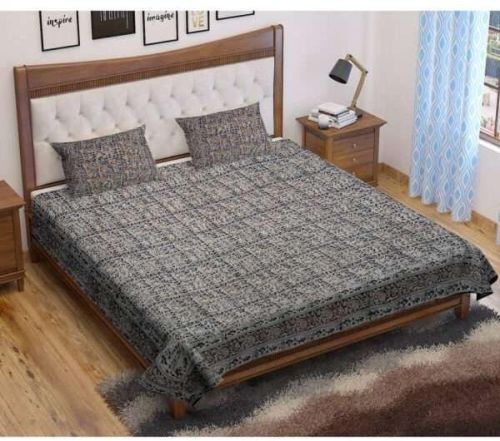 DKB008 Kalamkari Block Printed Cotton Double Bed Sheet