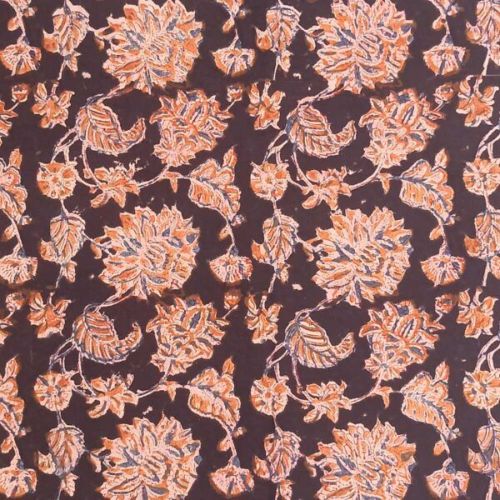 Multi Colour HP038 Kalamkari Block Printed Cotton Fabric, For Garments, Occasion : Casual Wear, Party Wear