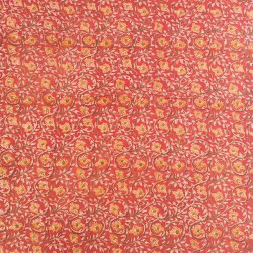 HP045 Kalamkari Block Printed Cotton Fabric, For Garments, Specialities : Anti-Static, Shrink-Resistant