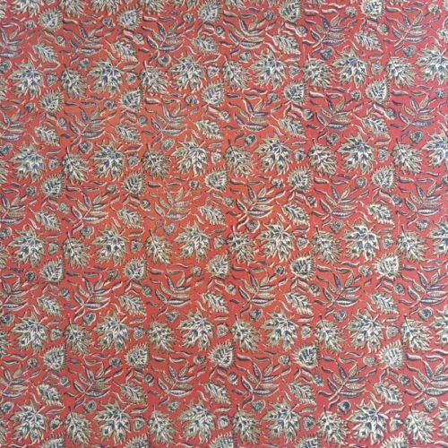 Multi Colour HP067 Kalamkari Block Printed Cotton Fabric, For Garments, Packaging Type : Poly Bag
