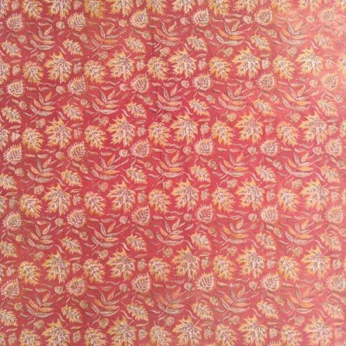 Multi Colour HP070 Kalamkari Block Printed Cotton Fabric, For Garments, Packaging Type : Poly Bag