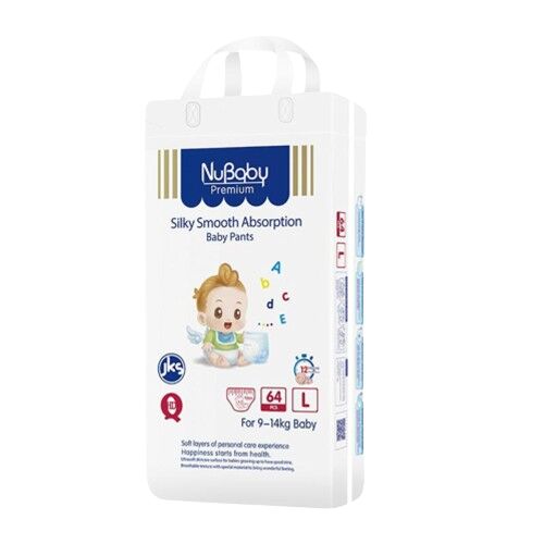 Nubaby Premium Pants All Round Protection Pants Style Baby Diapers, Large (l)