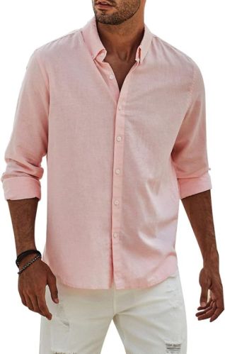 Regular Fit Full Sleeve Plain Mens Cotton Linen Shirts, Speciality : Eco-Friendly, Breathable