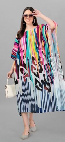 AGCJK451 3/4 Sleeves Digital Printed Kaftan Kurti