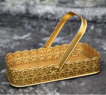 9x5.5x2.5 Inch Iron Basket For Gifting