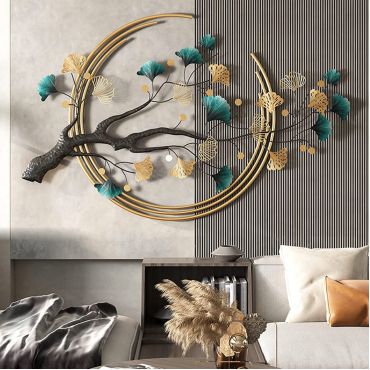 Golden Finish Iron Wall Decor