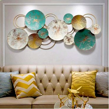 Polished Iron Metal Round Wall Arts For Banquet, Home, Hotels, Office, Restaurant