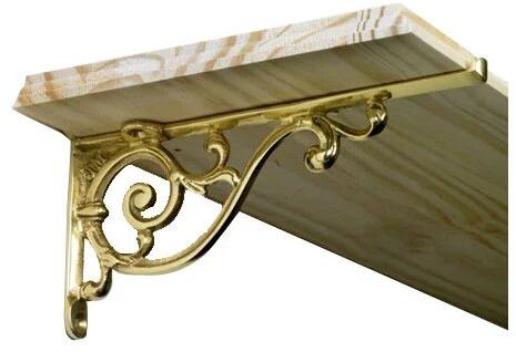 Polished Brass Shelf Bracket, Style : Modern