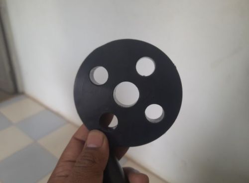 Black Power Coated HDPE Flange, For Industrial Use, Shape : Round