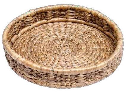 Brown Bamboo Round Tray, For Homes, Hotels, Feature : High Quality, Durable