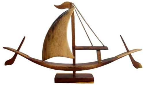 Bengal Art Wooden Boat Showpiece, Packaging Type : Carton Box