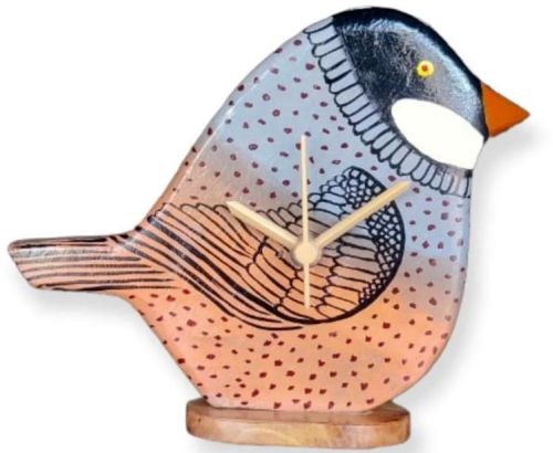 Bengal Art Wooden Pigeon Shape Clock, For Wall Decoration, Feature : Durable, High Quality, Stylish Look