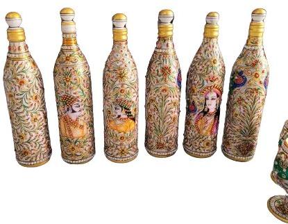 Polished Decorative Marble Bottle, Packaging Type : Carton Box