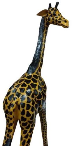 Polished Carved Designer Leather Giraffe Showpiece, For Home Decor, Style : Antique