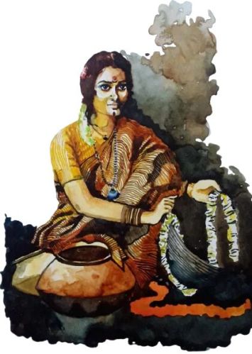 Canvas Lady Wall Painting, Packaging Type : Carton Box