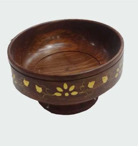 Brown Round Wooden Bowl, For Hotel, Restaurant