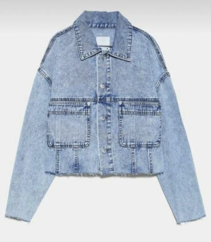 Collar Neck Ladies Blue Denim Jacket, Closure Type : Buttons