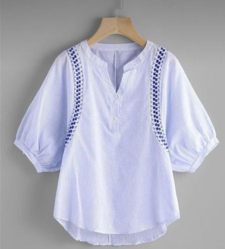 Ladies White Cotton Top, Feature : Breathable, Comfortable, Easily Washable, Eco Friendly, Elegant Design