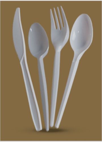 Plain White / Customizable Pla Cutlery, For Airline, Having Food, Restaurant, Hotels, Packaging Type : 10000 Pcs